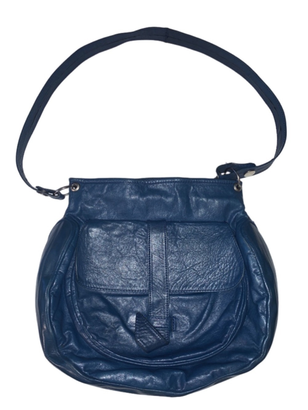 Vintage blue leather purse